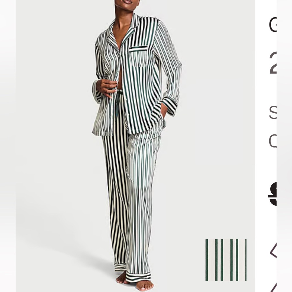 Glazed Satin Victoria Secret 2 pcs Pajama Set